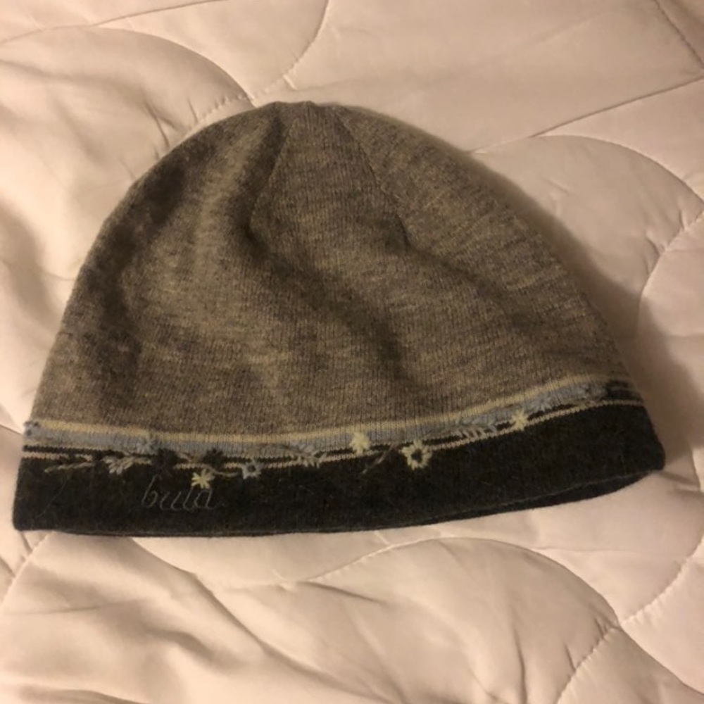 Bula girls beanie with flowers